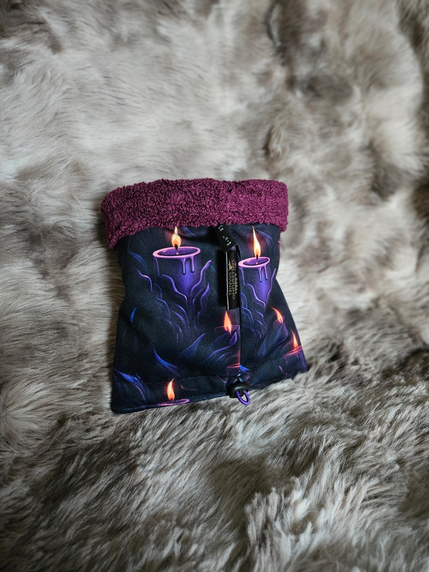 XS Luxury Dog Drying Snood - Black Sacrament