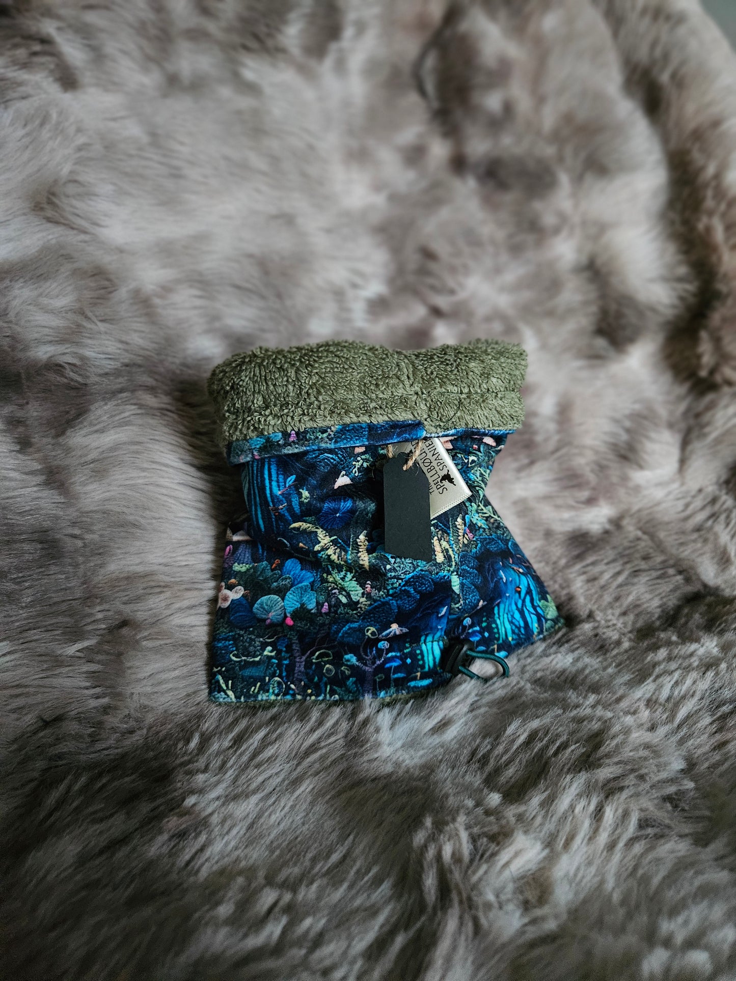 XS Luxury Dog Drying Snood - Enchanted Forest