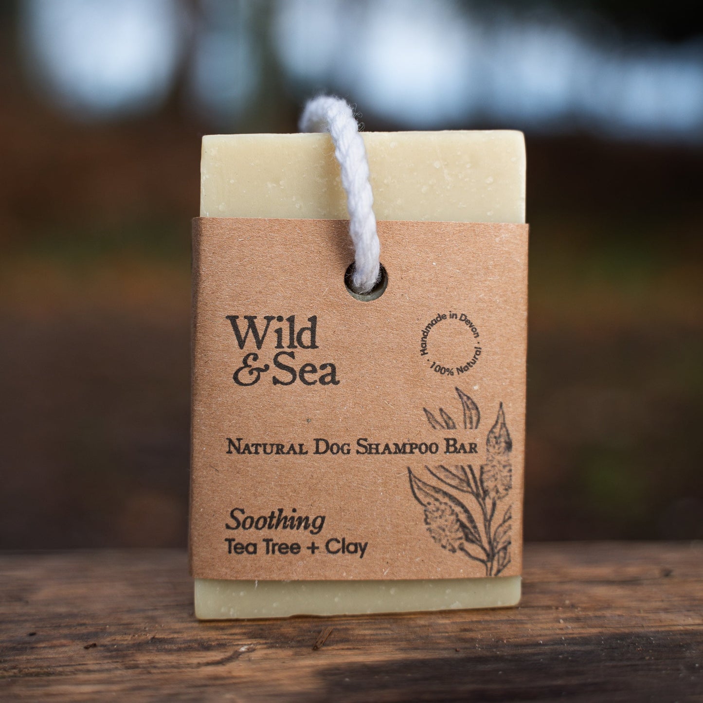 Wild & Sea natural shampoo bar for dogs.