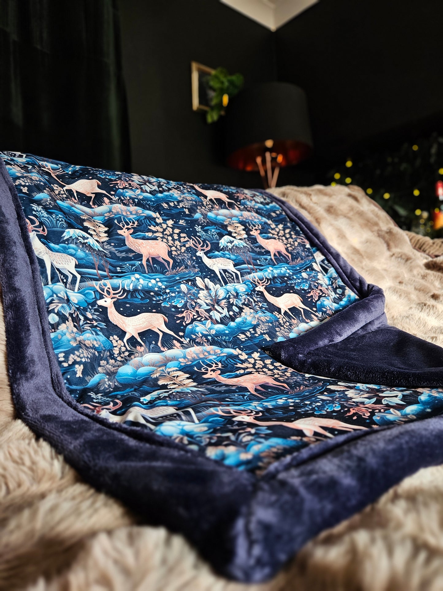 Luxury Dog Blanket - Dashing Deer